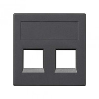 Simon Cima 500 Графит Адаптер для 2 шт RJ-45 CJ545.., CJ645.., CJ6A45F, 50х50мм,, 50000189-038