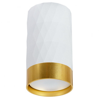 Arte Lamp FANG, Светильник потолочный, цвет арматуры - белый, цвет плафона/декора - золотоЙ, 1x50W GU10, A5558PL-1WH
