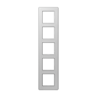 Рамка на 5 постов, стекло белый, Jung Рамка на 5 постов, стекло белый, Jung