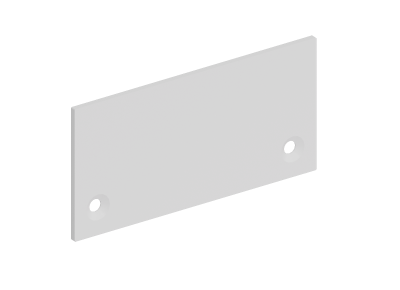 Donel,Боковая  глухая заглушка для профиля DN18513 Цвет:Белый матовый, RAL9003,Серия:DN8ALE, DNCAP18513RAL9003