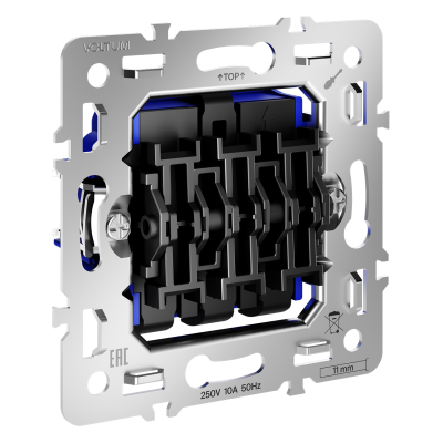 Механизм выключателя трехклавишного 10А, S70, VLS0301M