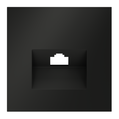 Накладка для розетки компьютерной RJ45 кат.6, S70 (черный матовый), VLS001308