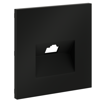 Накладка для розетки компьютерной RJ45 кат.6, S70 (черный матовый), VLS001308