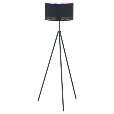 99279 Торшер ESTEPERRA, 1x40W(E27), ?380, H1405, осн.?645 сталь, черный/текстиль, черный, золотой