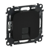Legrand Valena ALLURE.Информационная розетка одиночная RJ45 Кат.5е UTP.С лицевой панелью.Антрацит, 753950
