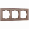 Werkel W0031142/ Рамка на 3 поста Favorit (латте, стекло), a058820