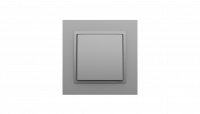 Выключатель 1-клавишный, Efapel серия Logus 90 - Animato, цвет Алюминий