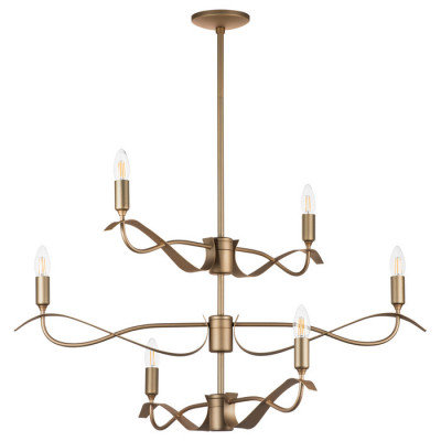 Lightstar 733263 (MD21041-6M) Люстра RAGNO 6х40W E14 ЗОЛОТО (в комплекте)