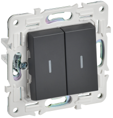 SKANDY Выключ. 2-кл. с инд. 10А SK-V09T титан IEK, SK-V20-1-10-K48 SKANDY Выключ. 2-кл. с инд. 10А SK-V09T титан IEK, SK-V20-1-10-K48