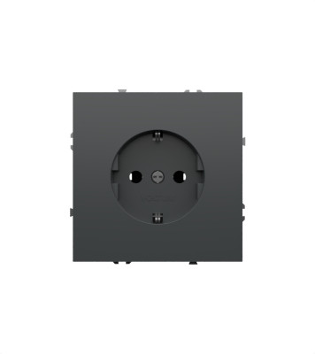 Розетка встраиваемая VOLTUM S70 с заземлением 16А, (титан), VLS040106