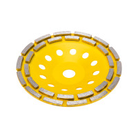 Чашка алмазная шлифовальная, двухрядная, 180х22,2мм KRANZ, KR-90-0253