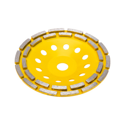 Чашка алмазная шлифовальная, двухрядная, 180х22,2мм KRANZ, KR-90-0253