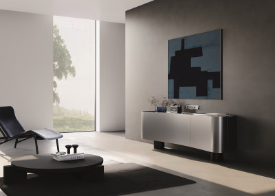 Рамка стеклянная VOLTUM S70 на 5 постов, (титан, стекло), VLS110506