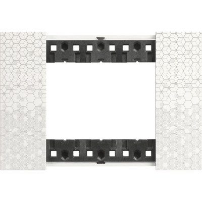 KA4803MW Bticino LIVING NOW. Декоративная рамка 3 модуля.Цвет "Пиксель", KA4803MW