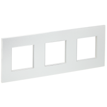 SKANDY Рамка 3-мест. SK-F33S металл сереб. IEK, SK-M32-M-K23