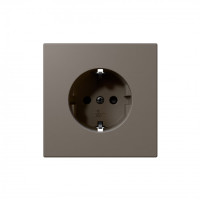 FD5501PTM - Розетка SCHUKO© с защитными шторками 16A 250V~ 2P+T, цвет матовый Тауп (soft touch), JASMART Electric