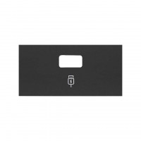 Simon 10001097-238 Накладка зарядного устройства USB SmartCharge цвета черный матовый S100
