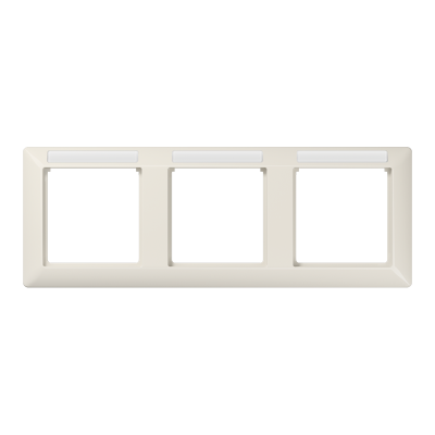 Рамка 3-кратная горизонтальная с полем для надписи слоновая кость, AS5830BFINA