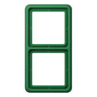 Рамка для вертикальной и горизонтальной установки ударопрочная, 2-кратная; зеленая, CD582WUGN