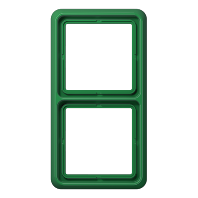 Рамка для вертикальной и горизонтальной установки ударопрочная, 2-кратная; зеленая, CD582WUGN
