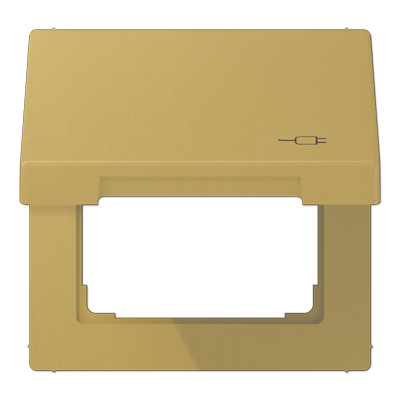 Рамка с подпружиненной крышкой для механизмов 50*50, с символом "Вилка", ME2990KLSOCC