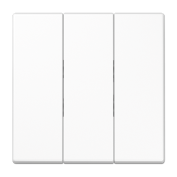 Тройная клавиша для балансирных механизмов выключателей (кнопок); термопласт; белый; LS990, LS993BFWW