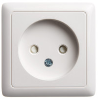 ХИТ О/У РОЗЕТКА без заземления со шторками 10А, 250В, БЕЛЫЙ. Россия
