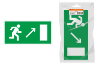 Знак "Направление к эвакуационному выходу направо вверх" 350х124мм для ССА инд. упаковка TDM Electric, SQ0817-1004