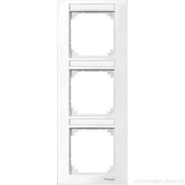 M-Plan Рамка 3-ная вертик. с полем для надписи, активно-бел.