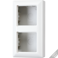 Рамка для вертикальной и горизонтальной установки, 2 поста, накладной монтаж; дюропласт; слоновая кость; AS500, AS582AW Рамка для вертикальной и горизонтальной установки, 2 поста, накладной монтаж; дюропласт; слоновая кость; AS500, AS582AW