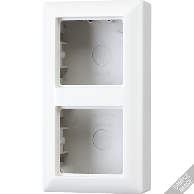 Рамка для вертикальной и горизонтальной установки, 2 поста, накладной монтаж; дюропласт; слоновая кость; AS500, AS582AW