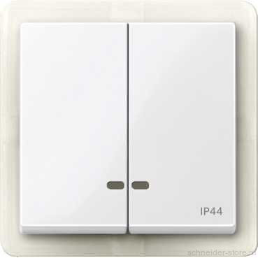 SM Клавиша 2-ная с линзами IP44,  активно-бел.