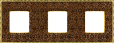 FD01443DBOB Fede Belle Epoque Tapestry Рамка 3-ная, Decorbrass-Bright Gold