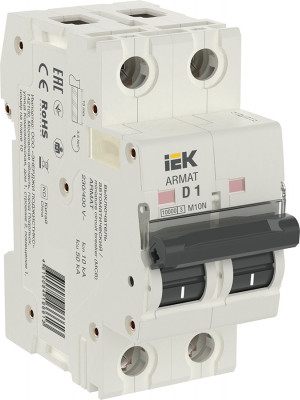 ARMAT Автоматический выключатель M10N 2P D 1А IEK, AR-M10N-2-D001