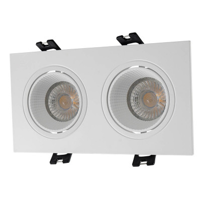 Denkirs DK3072-WH Встраиваемый светильник, IP 20, 10 Вт, GU5.3, LED, белый/белый, пластик