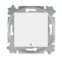 3559H-A91447 03W - Выключатель кнопочный одноклавишный с подсветкой ABB Levit белый / белый - 2CHH599147A6003