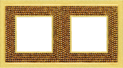 FD01292OR Fede Crystal De Luxe Art  Рамка 2-ная, Real Gold