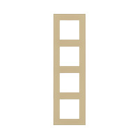 Рамка 4-постовая, стекло золотой Kollinger Asthetik AS4GD