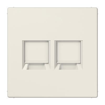 Плата (фиксация защёлкиванием) для двух модулей; термопласт; слоновая кость, LS1969-2AT