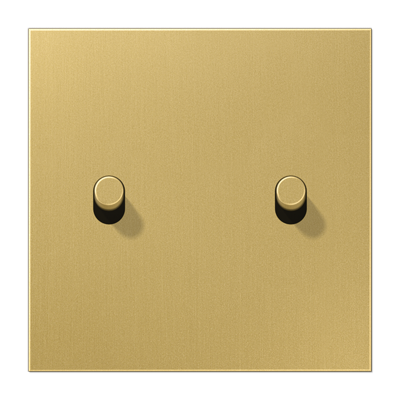 Центральная плата, 1 пост, 2 тумблера, цилиндр; металл; латунь classic; LS1912, ME12-5CR25