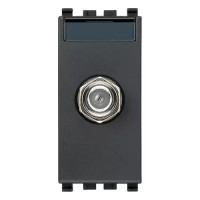 Vimar Розетка коаксиальная для штеккера типа F, серая, 20318