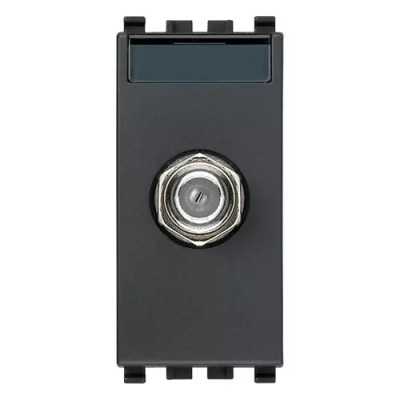 Vimar Розетка коаксиальная для штеккера типа F, серая, 20318