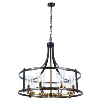 Arte Lamp AVIOR, Люстра, цвет арматуры - черный, цвет плафона/декора - ПРОЗРАЧНЫЙ, 8х60W E14, A7011SP-8BK