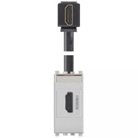 Vimar Розетка HDMI с кабелем 90°, NEXT, 20346.H.N