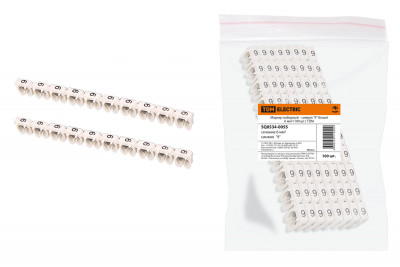 Маркер наборный - символ "9" белый 6 мм2 (100 шт.) TDM Electric, SQ0534-0055