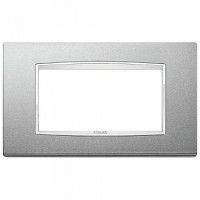 20654.C13 - Vimar Накладка классика для 4 модуля серебро матовое 20654.C13 - Vimar Накладка классика для 4 модуля серебро матовое