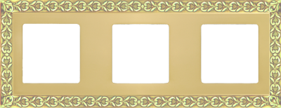 FD01223OB Fede San Sebastian Рамка 3-ная, Bright Gold