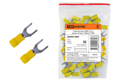 Наконечник НВИ 5,5-6 вилка 4-6мм (100шт) TDM Electric, SQ0503-0009