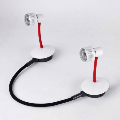 LUSSOLE BAY SHORE Трековый светильник, цвет основания - белый, плафон - металл (цвет - белый), 2x50W GU10, LSP-9818-02