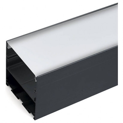 Профиль накладной 50х50мм алюминиевый, черный, 2м, CAB269 (в комплекте 2 заглушки, 4 крепежа), Feron 48150
